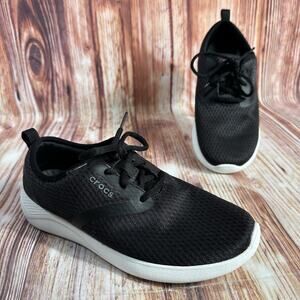 Crocs Lite Ride Womens Size 6 Black Mesh Athletic Comfort Sneakers Shoes 205726
